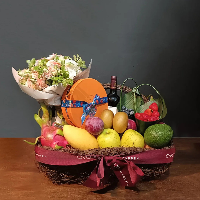 OVO GARDEN - 精緻花禮籃｜鮮花水果禮盒｜香港企業送禮首選
