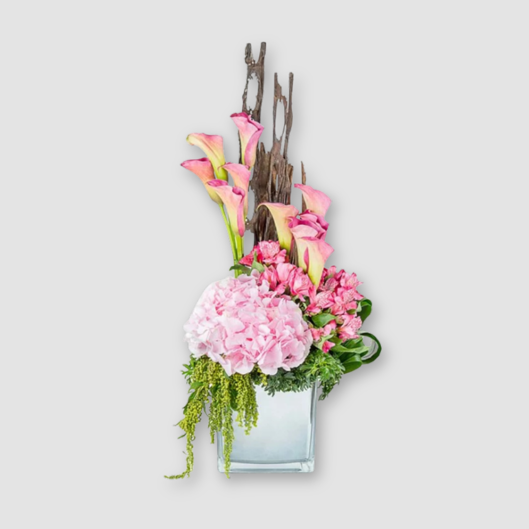 OVO GARDEN - Hydrangea and Calla Lily in Vase