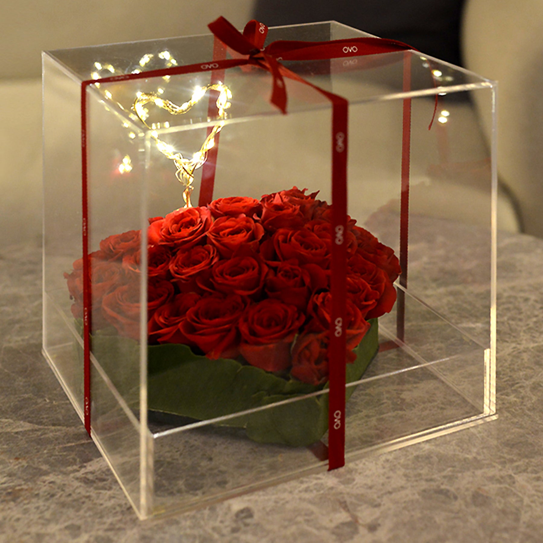 OVO GARDEN - Red Rose Bouquet Box