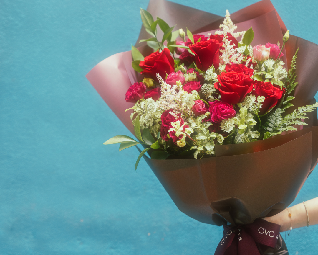 Rosy Whisper Bouquet ｜ OVO GARDEN