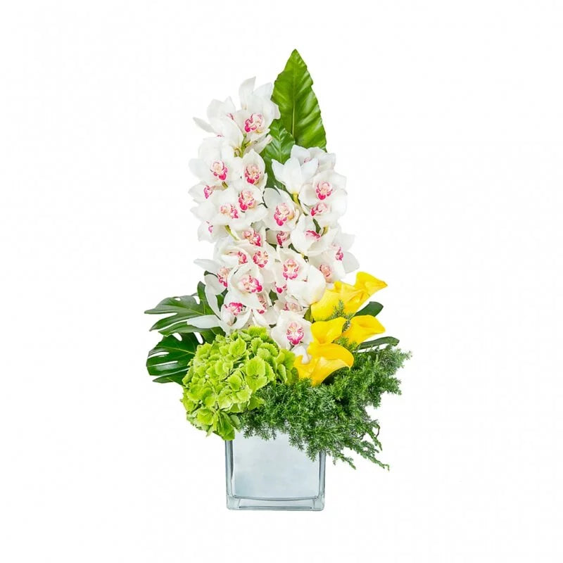 Cymbidium &amp; Calla Lily Vase | OVO GARDEN